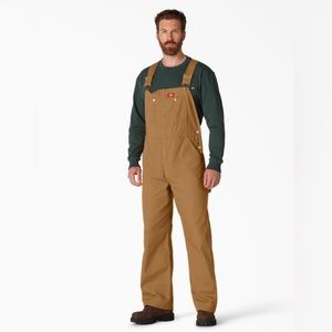 Dickies Brown Classic Bib Overall Men's Overalls Size 32x30 Lots of Pockets!